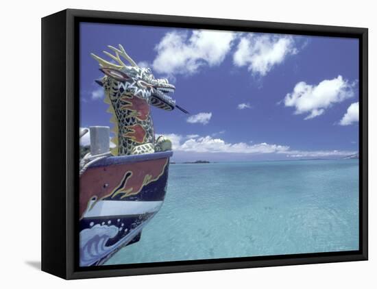 Dragon Boat, Okinawa, Japan-Dave Bartruff-Framed Premier Image Canvas