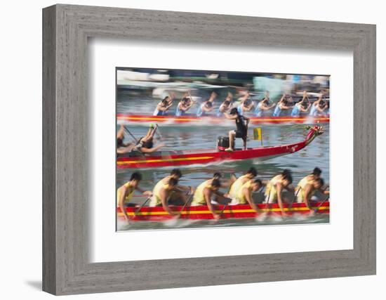 Dragon Boat Race, Shau Kei Wan, Hong Kong Island, Hong Kong-Ian Trower-Framed Photographic Print