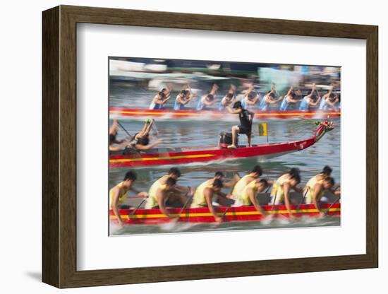 Dragon Boat Race, Shau Kei Wan, Hong Kong Island, Hong Kong-Ian Trower-Framed Photographic Print