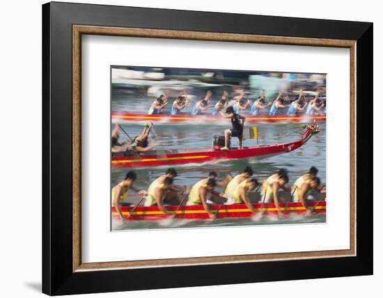 Dragon Boat Race, Shau Kei Wan, Hong Kong Island, Hong Kong-Ian Trower-Framed Photographic Print