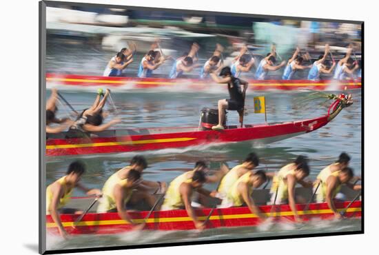 Dragon Boat Race, Shau Kei Wan, Hong Kong Island, Hong Kong-Ian Trower-Mounted Photographic Print