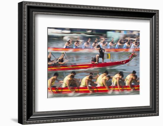 Dragon Boat Race, Shau Kei Wan, Hong Kong Island, Hong Kong-Ian Trower-Framed Photographic Print