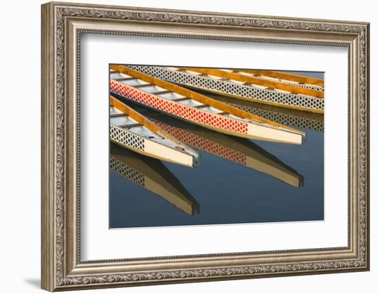 Dragon Boats in Manila Bay, Manila, Philippines-Keren Su-Framed Photographic Print