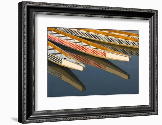 Dragon Boats in Manila Bay, Manila, Philippines-Keren Su-Framed Photographic Print