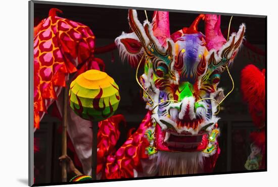 Dragon Dance Celebrating Chinese New Year in China Town, Manila, Philippines-Keren Su-Mounted Photographic Print