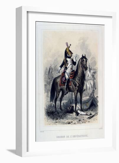 Dragon De L'Imperatice, (Light Dragoon), 1859-Auguste Raffet-Framed Giclee Print