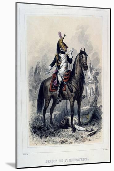 Dragon De L'Imperatice, (Light Dragoon), 1859-Auguste Raffet-Mounted Giclee Print