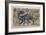 Dragon' Design for a Tile (W/C on Paper)-William De Morgan-Framed Giclee Print