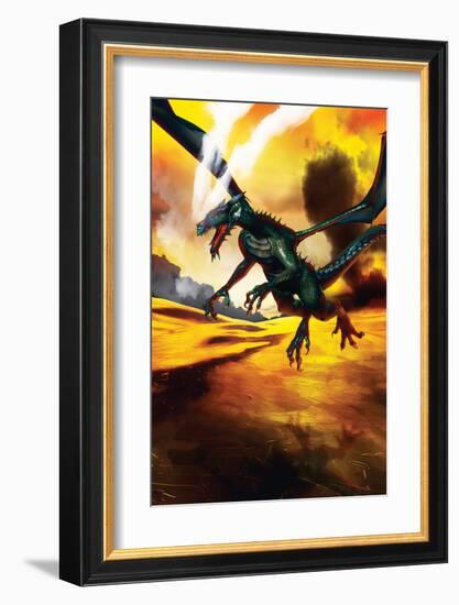 Dragon Firestorm-null-Framed Art Print