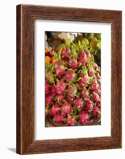 Dragon fruit, Can Duoc Market, Long An Province, Mekong Delta, Vietnam-David Wall-Framed Photographic Print