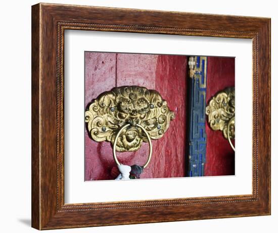 Dragon Head Door Grip, Likir, Ladakh, India-Anthony Asael-Framed Photographic Print