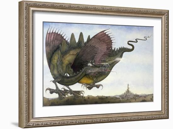 Dragon in Flight, 1979-Wayne Anderson-Framed Giclee Print