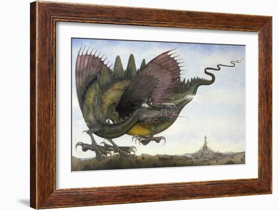 Dragon in Flight, 1979-Wayne Anderson-Framed Giclee Print