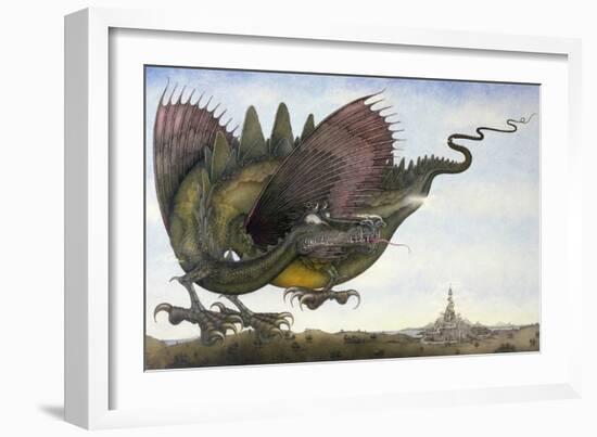 Dragon in Flight, 1979-Wayne Anderson-Framed Giclee Print