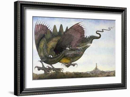 Dragon in Flight, 1979-Wayne Anderson-Framed Giclee Print