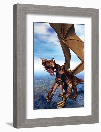 Dragon Maiden-null-Framed Art Print