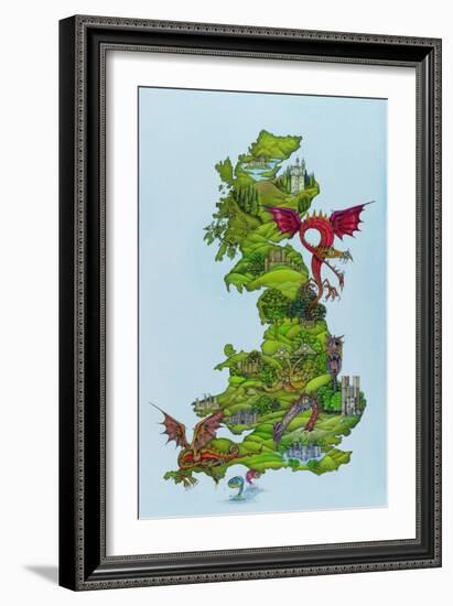 Dragon Map, 1986-Wayne Anderson-Framed Giclee Print