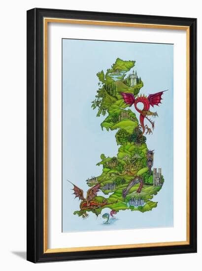 Dragon Map, 1986-Wayne Anderson-Framed Giclee Print