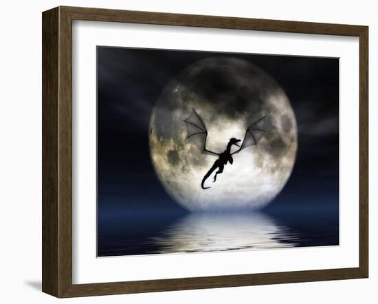 Dragon Moon-Julie Fain-Framed Premium Giclee Print