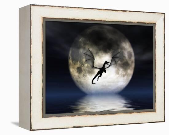 Dragon Moon-Julie Fain-Framed Stretched Canvas