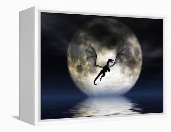 Dragon Moon-Julie Fain-Framed Stretched Canvas