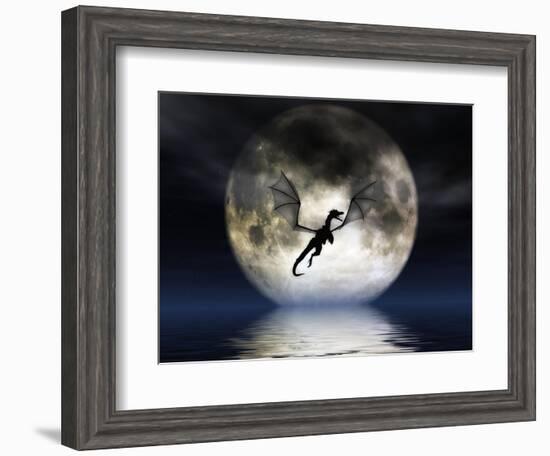 Dragon Moon-Julie Fain-Framed Art Print