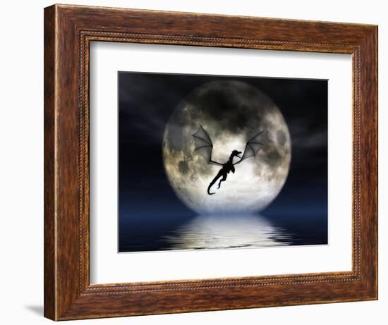 Dragon Moon-Julie Fain-Framed Art Print