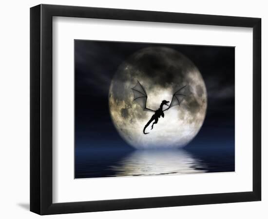 Dragon Moon-Julie Fain-Framed Art Print