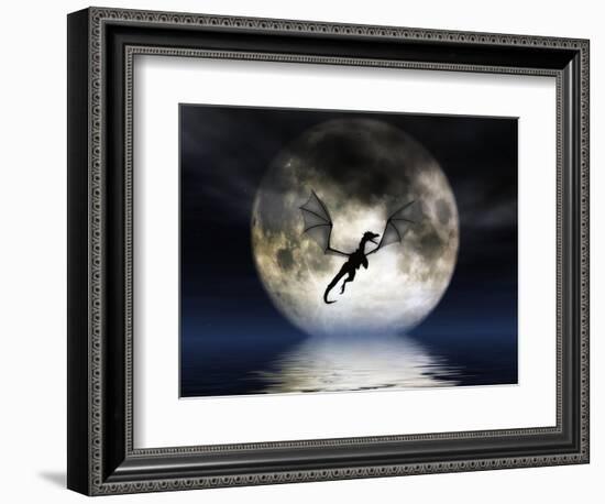 Dragon Moon-Julie Fain-Framed Art Print