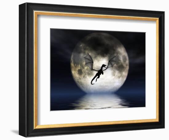 Dragon Moon-Julie Fain-Framed Premium Giclee Print