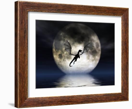 Dragon Moon-Julie Fain-Framed Art Print