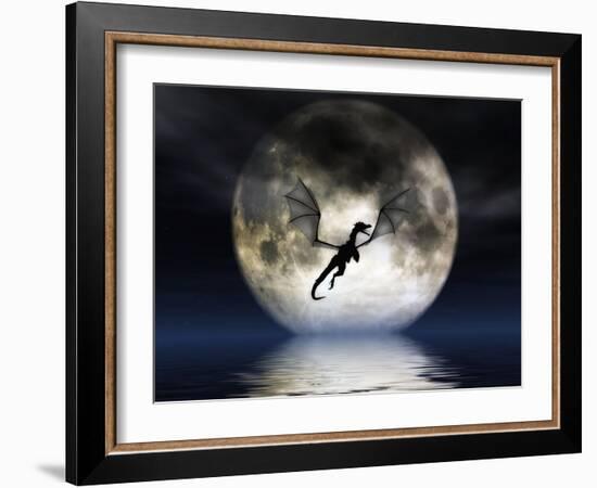 Dragon Moon-Julie Fain-Framed Art Print