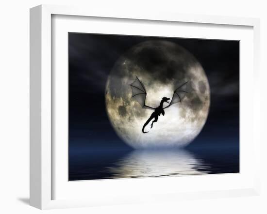 Dragon Moon-Julie Fain-Framed Art Print