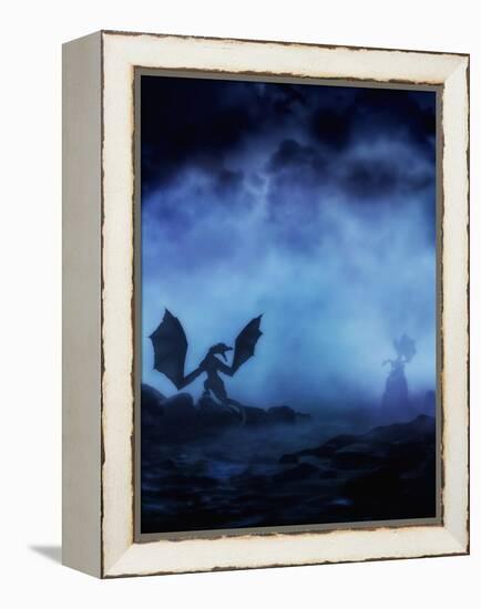 Dragon Myst-Julie Fain-Framed Stretched Canvas