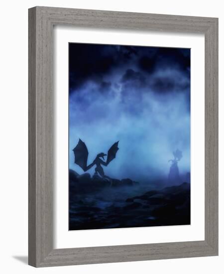 Dragon Myst-Julie Fain-Framed Art Print