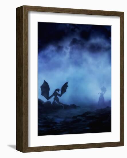 Dragon Myst-Julie Fain-Framed Art Print