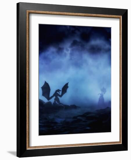 Dragon Myst-Julie Fain-Framed Art Print