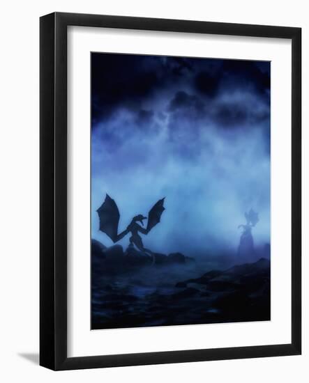 Dragon Myst-Julie Fain-Framed Art Print