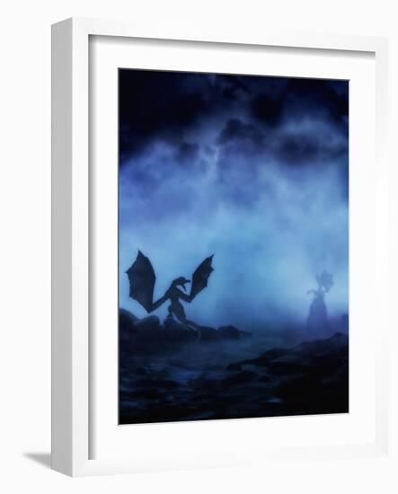 Dragon Myst-Julie Fain-Framed Art Print