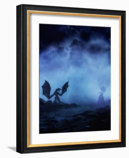 Dragon Myst-Julie Fain-Framed Art Print