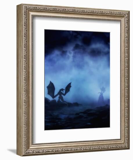 Dragon Myst-Julie Fain-Framed Art Print