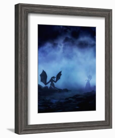 Dragon Myst-Julie Fain-Framed Art Print