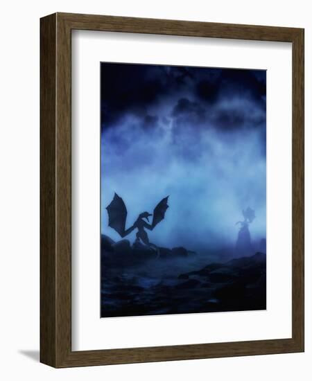 Dragon Myst-Julie Fain-Framed Art Print