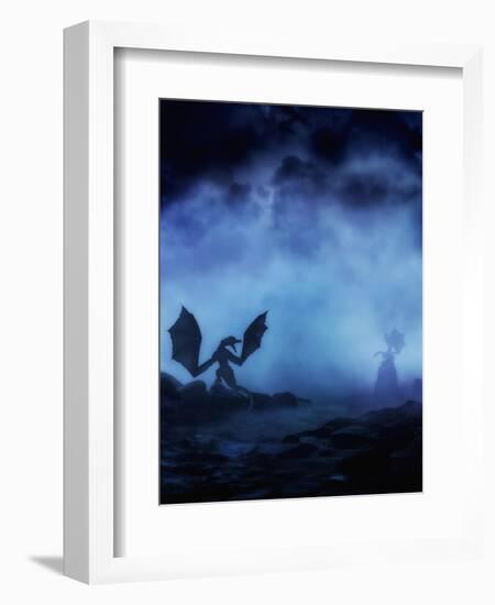 Dragon Myst-Julie Fain-Framed Art Print