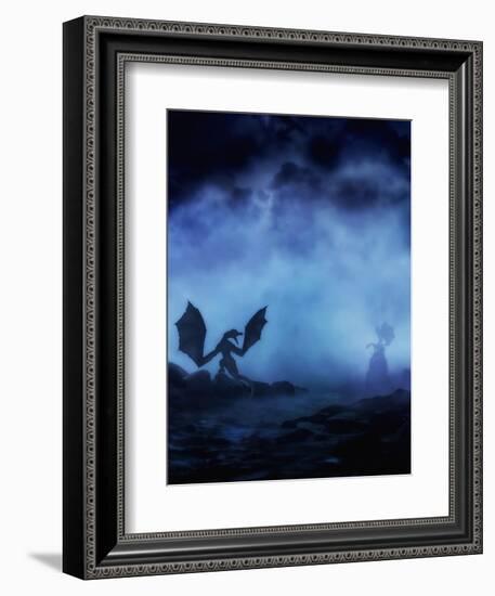 Dragon Myst-Julie Fain-Framed Art Print