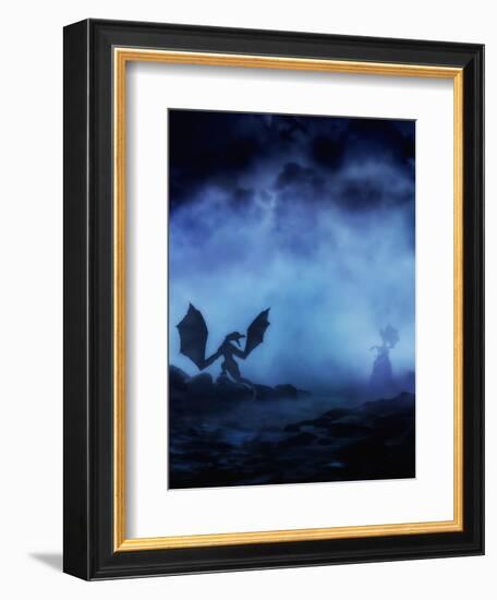 Dragon Myst-Julie Fain-Framed Art Print