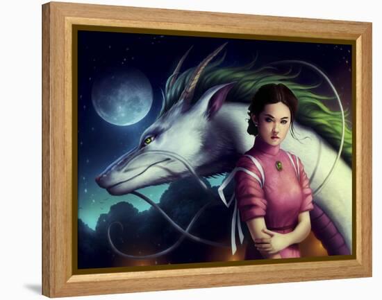 Dragon Night-JoJoesArt-Framed Premier Image Canvas