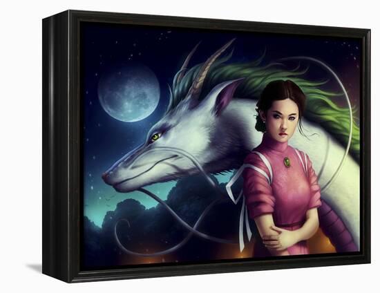 Dragon Night-JoJoesArt-Framed Premier Image Canvas