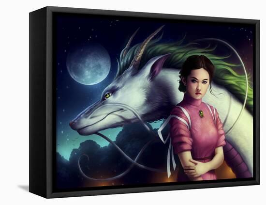 Dragon Night-JoJoesArt-Framed Premier Image Canvas