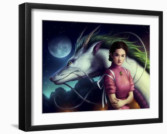 Dragon Night-JoJoesArt-Framed Giclee Print